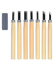 7PC WOOD CARVING SET by Yasutomo