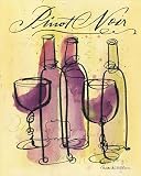The Wine Cellar, Pinot Noir Food & Beverage Art Poster Print by Martha Newton Furman, 8x10