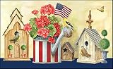 Toland Home Garden 18 by 30" Patriotic Watering Can Indoor Outdoor Mat, Standard