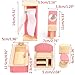 KINGSO Wooden Miniature Furniture Set Doll House Kids Toy Gift Bathroom