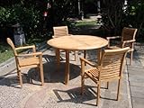 IMAGE OF New 5 Pc Luxurious Grade-A Teak Dining Set - 52