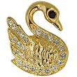 Gold Plated Swan Animal Brooches Pin