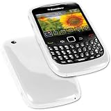 iGloo High Gloss Rubber Gel Skin Case for BlackBerry 8520 Curve & 9300 Curve 3G- Solid White