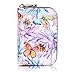 APHISON RFID Credit Card Holder Wallets for Women Leather Zipper Card Case for Ladies Girls/Gift Box (Lilac colour butterfly)