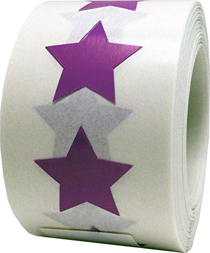 Lilac Colored Star Shape Stickers - 3/4