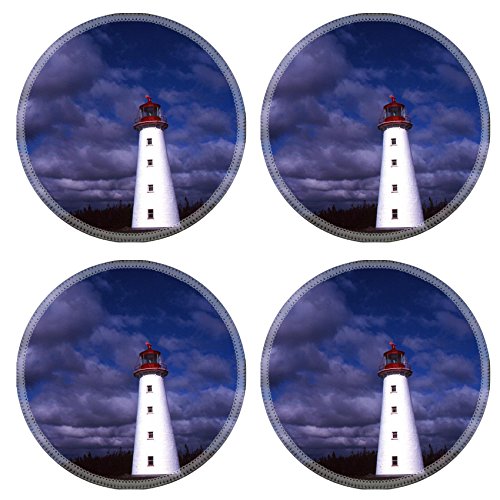 MSD Round Coasters Point Prim Lighthouse Natural Rubber Material Image 2623070414