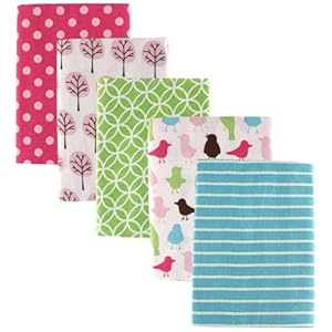 Luvable Friends 5 Count Flannel Receiving Blankets
