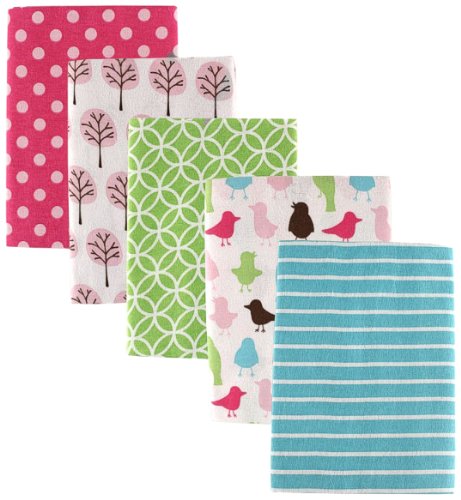 Luvable Friends 5 Count Flannel Receiving Blankets