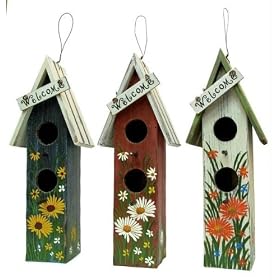 Wood Welcome Birdhouse in Three Styles, Price Each by 