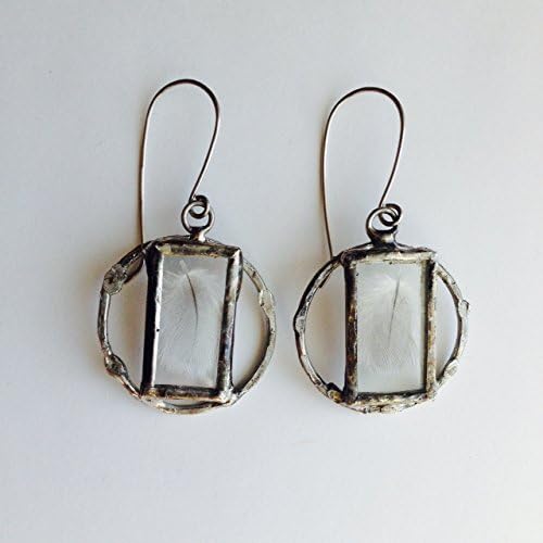 Encircled Hoop Feather Earrings