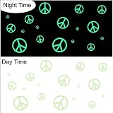 Glow in the Dark Peace Symbols Decals Sticker Removable Wall Art