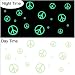 Glow in the Dark Peace Symbols Decals Sticker Removable Wall Art
