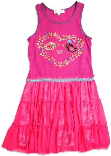 Baby Sara - Little Girls' Sleeveless Dress, Purple, Pink, 55% Cotton 45% Polyester 30671-5