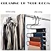 Amagoing Multi-Purpose Metal Space Storage Closet Hangers Space Saver Storage Rack for Hanging Jeans Trousers Scarf Tie (BLACK)