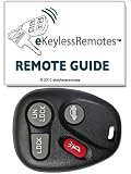 1997-2000 Pontiac Grand Prix Keyless Entry Remote Fob Clicker With Free Do-It-Yourself Programming + Free eKeylessRemotes Guide