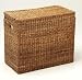 Two Section Banana Leaf Linen Basket