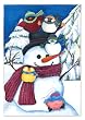 Portly Bird Snow Day Silk Reflections Garden Size Flag