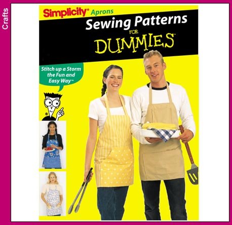 Simplicity 9565 Sewing Patterns for Dummies MISSES, MENS, Unisex APRONS - 4 Styles BBQ