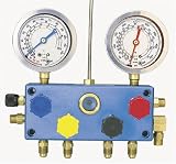 TIF Instruments 9600  4 Way Refrigerant Gauge Set - R-12 Glycerin Gauges