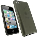 iGadgitz Black Durable Crystal Gel Skin Case Cover (Thermoplastic Polyurethane TPU) for Apple iPod Touch 4th Generation 8gb, 32gb, 64gb + Screen Protector