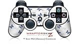 Sony PS3 Controller Skin Pastel Butterflies Blue on White