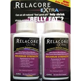 Relacore Extra - Help Shrink stress-related Belly Fat Maximum Strength Formula, 144 Capsules (2 bottles)