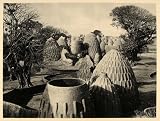 1930 Musgu Village Chad Africa African Architecture - Original Photogravure