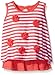 Gerber Graduates Little Girls' Toddler Sleeveless Swing Top with Rosettes, Coral Stripe, 3T