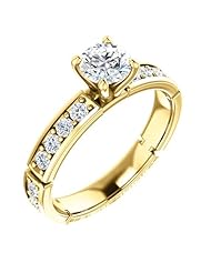 10K Yellow Gold Round Cut Diamond Ring -- LIFETIME WARRANTY