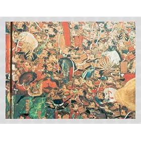 Tableau avec cadre: Japanische Geschichte, "Siege of Osaka 1615 / Japanese screen", 71 x 53 - Aluminium Basic M: Argent mate