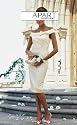 APART Satin Brautkleid figurbetonend in nude