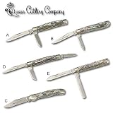 Queen Cutlery Abalone Handle Folding Knives