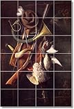 IMAGE OF William Harnett Still Life Custom Tile Mural 19 | 24x36 using (24) 6x6 tiles