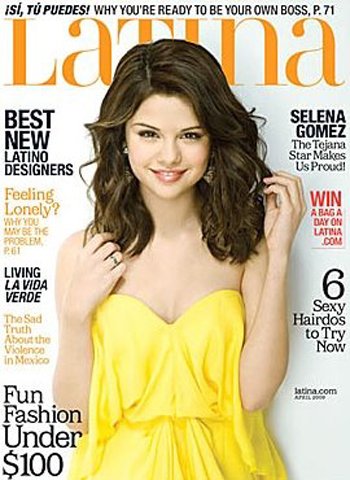 latina magazine selena gomez april 2009