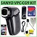 Sanyo Xacti VPC-CG9 9MP Flash Memory Camcorder (Silver) + Deluxe Accessory Kit