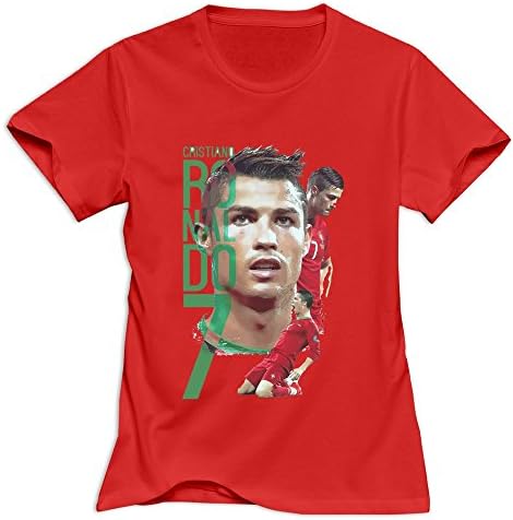 Cristiano Ronaldo Womens Valentine's Day T-Shirt Size X-Large Red