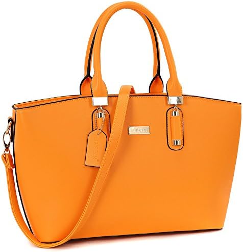Dasein Fashion Faux Leather Work Tote, Satchel, Shoulder Bag, Handbag