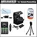 Accessory Kit For Canon PowerShot SX160 IS, SX160IS, SX130 IS SX130IS SX150IS SX150 IS Digital Camera Includes USB 2.0 High Speed Card Reader + 4AA High Capacity Rechargeable NIMH Batteries + AC/DC Charger + Deluxe Carrying Case + Screen Protectors + More