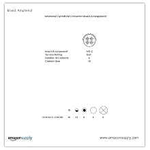 Amphenol Industrial MS3106A14S-2P Circular Connector Pin, General Duty, Non-Environmental, Threaded Coupling, Solder Termination, Straight Plug, 14S-2 Insert Arrangement, 14S Shell Size, 4 Contacts