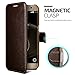 Galaxy S7 Edge Case, VRS Design [Layered Dandy][Coffee Brown] - [Premium Leather Wallet][Slim Fit] For Samsung S7 Edge