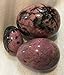Set of 3 Natural Rhodonite Eggs Kegel Exercise Weights Texas Hidden Gems