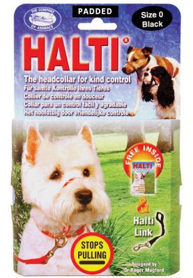 Halti Dog Training Head Collar Black Padded Size 0