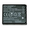 Panasonic Lumix DMC-TZ1, DMC-TZ3, DMC-TZ2 - Replacement Battery (Premium Japanese Cells, 1300 mAh, 5-YR Warranty) (by Wasabi Power®)