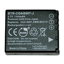 Panasonic Lumix DMC-TZ4, DMC-TZ5 - Replacement Battery (Premium Japanese Cells, 1300 mAh, 5-YR Warranty) (by Wasabi Power®)