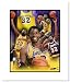Magic Johnson Los Angeles Lakers NBA Double Matted 8x10 Photograph Collage