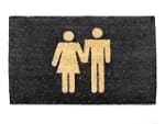 PT HM0148BK Paillasson Man & Woman Noir