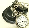 Gürtel Taschenuhr im schwarzen Leder Case mit hochwertigem ETA Laufwerk
