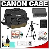 Canon 100EG Digital SLR Camera Case Gadget Bag + LP-E6 Battery + Tripod + A ....