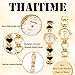 ThaiTime 2pcs Fashion Woman Girls Heart Shape Bracelet with Elegant Quartz Wrist Watch