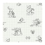 York Wallcoverings Disney Kids DK6083 Mickey Mouse Sketches Wallpaper, Black/White